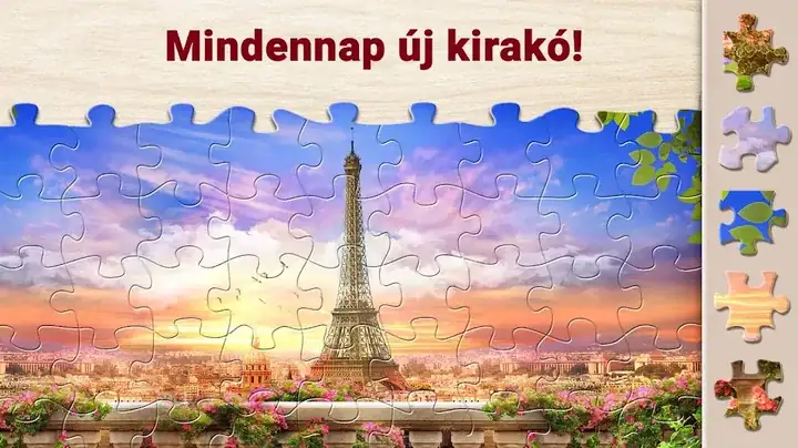 Bűvös Kirakós Puzzle játékkép: kirakótábla városi tájképpel